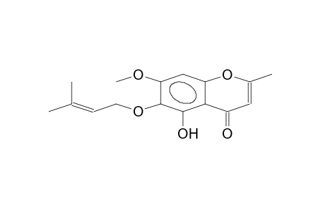 4H-1-BENZOPYRAN-4-ONE, 5-HYDROXY-7-METHOXY-2-METHYL-6-[(3-METHYL-2-BUTENYL)OXY]-