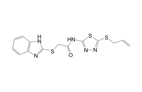 N-[5-(allylsulfanyl)-1,3,4-thiadiazol-2-yl]-2-(1H-benzimidazol-2-ylsulfanyl)acetamide