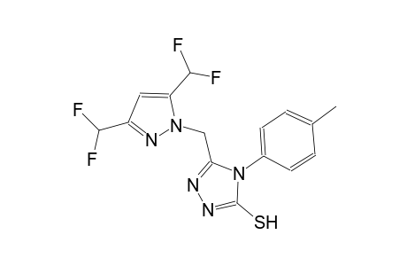 5-{[3,5-bis(difluoromethyl)-1H-pyrazol-1-yl]methyl}-4-(4-methylphenyl)-4H-1,2,4-triazol-3-yl hydrosulfide