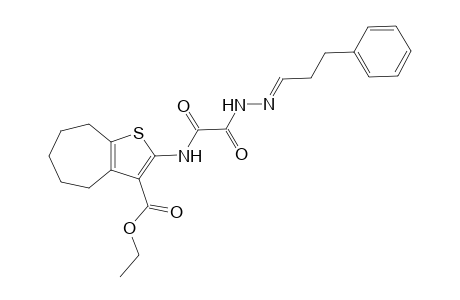 ethyl 2-({oxo[(2E)-2-(3-phenylpropylidene)hydrazino]acetyl}amino)-5,6,7,8-tetrahydro-4H-cyclohepta[b]thiophene-3-carboxylate