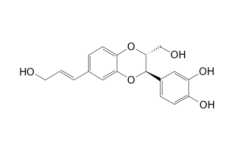 ISOAMERICANOL-A;REL-(7'E)-(7-ALPHA,8-BETA)-3,4,9,9'-TETRAHYDROXY-3',7-EPOXY-8,4'-OXYNEOLIGN-7'-ENE