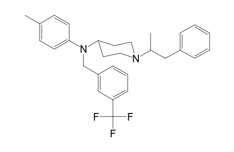 N-4-Methylphenyl-N-3-trifluoromethylbenzyl-1-(1-phenylpropan-2-yl)piperidin-4-amine