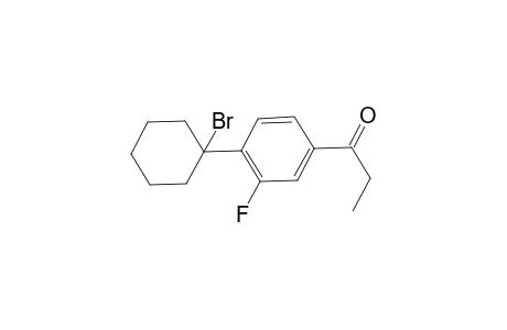 1-[4-(1-bromanylcyclohexyl)-3-fluoranyl-phenyl]propan-1-one