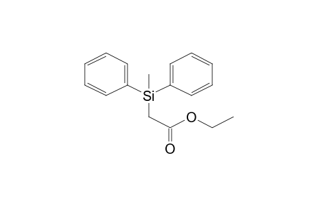 (Diphenyl-methyl-silyl)-acetic acid, ethyl ester