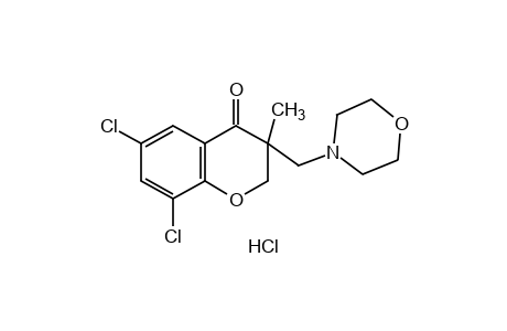 6,8-dichloro-3-methyl-3-(morpholinomethyl)-4-chromanone, hydrochloride