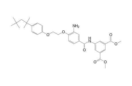 5-{3-amino-4-{2-[p-(1,1,3,3-tetramethylbutyl)phenoxy]ethoxy}benzamido}isophthalic acid, dimethyl ester