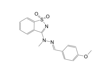 (E)-3-(2-(4-methoxybenzylidene)-1-methylhydrazinyl)benzo[d]isothiazole 1,1-dioxide