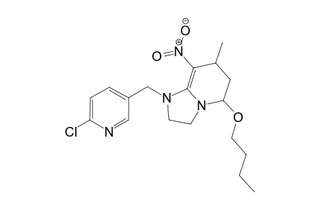 1-((6-chloropyridin-3-yl)methyl)-5-butoxy-7-methyl-8-nitro-1,2,3,5,6,7-hexahydroimidazo[1,2-a]pyridine