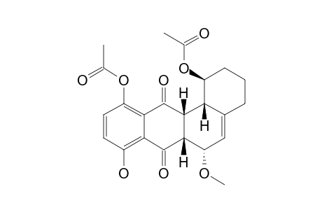 (1R*,6R*,6AS*,12AS*,12Br*)-1,11-DIACETOXY-8-HYDROXY-6-METHOXY-1,2,3,4,6,6A,12A,12B-OCTAHYDROBENZO-[A]-ANTHRACENE-7,12-DIONE