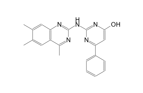 4-pyrimidinol, 6-phenyl-2-[(4,6,7-trimethyl-2-quinazolinyl)amino]-