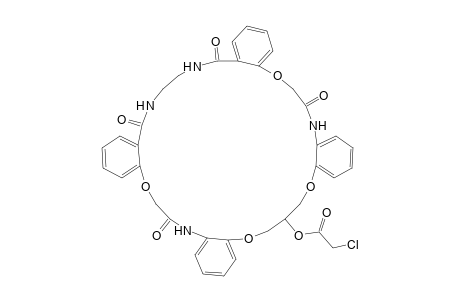 15-Chloroacetoxy-6,14,15,24,32,33-hexahydro-16H-tetrabenzo[b,h,p,v][1,7,18,24,4,11,14,21]tetraoxatetraazacycloheptacosin-7,23,30,35-(8H,22H,31H,34H)-tetraone