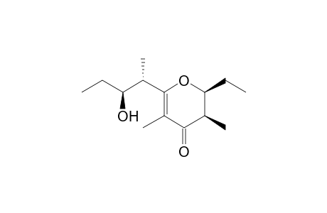 (2S,3R)-2-ETHYL-2,3-DIHYDRO-6-[(1S,2S)-2-HYDROXY-1-METHYLBUTYL]-3,5-DIMETHYL-4H-PYRAN-4-ONE