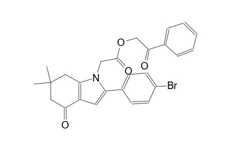 2-oxo-2-phenylethyl [2-(4-bromophenyl)-6,6-dimethyl-4-oxo-4,5,6,7-tetrahydro-1H-indol-1-yl]acetate