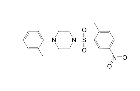 1-(2,4-dimethylphenyl)-4-(2-methyl-5-nitro-phenyl)sulfonyl-piperazine