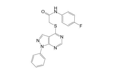 N-(4-fluorophenyl)-2-[(1-phenyl-1H-pyrazolo[3,4-d]pyrimidin-4-yl)sulfanyl]acetamide