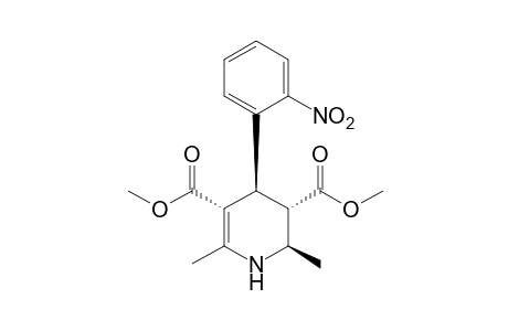 2,6-dimethyl-4-(o-nitrophenyl)-1,2,3,4-tetrahydro-3,5-pyridinedicarboxylic acid, dimethyl ester (all trans-)