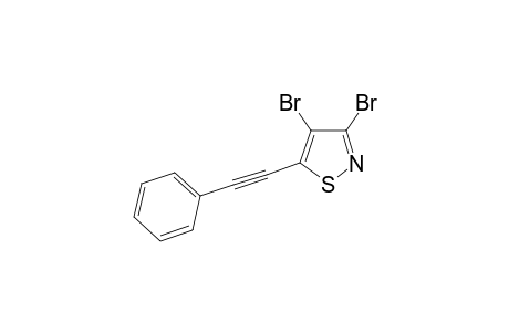 3,4-dibromo-5-(2-phenylethynyl)-1,2-thiazole