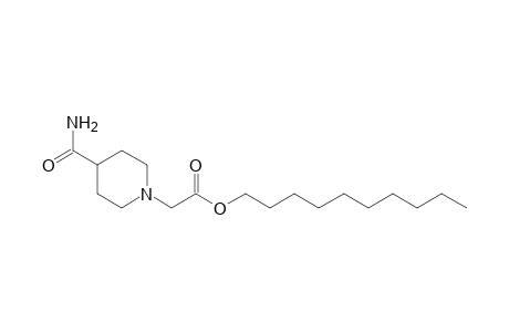 4-carbamoyl-1-piperidineacetic acid, decyl ester