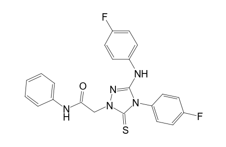 1H-1,2,4-Triazole-1-acetamide, 4-(4-fluorophenyl)-3-[(4-fluorophenyl)amino]-4,5-dihydro-N-phenyl-5-thioxo-