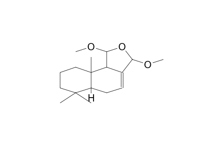 1,3-Dimethoxy-6,6,9a-trimethyl-1,2,5,5a,6,7,8,9,9a,9b-decahydro-naphtho(1,2-C)furan