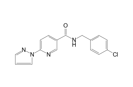 N-(p-CHLOROBENZYL)-6-(PYRAZOL-1-YL)NICOTINAMIDE