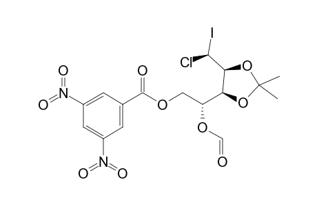 (5S)-5-Chloro-5-deoxy-1-O-(3,5-dinitrobenzoyl)-2-O-formyl-5-iodo-3,4-O-isopropylidene-D-arabinitol