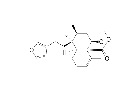 4a(2H)-Naphthalenecarboxylic acid, 1-[2-(3-furanyl)ethyl]-1,3,4,7,8,8a-hexahydro-4-hydroxy-1,2,5-trimethyl-, methyl ester, [1S-(1.alpha.,2.beta.,4.beta.,4a.beta.,8a.alpha.)]-