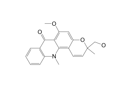 7H-Pyrano[2,3-c]acridin-7-one, 3,12-dihydro-3-(hydroxymethyl)-6-methoxy-3,12-dimethyl-