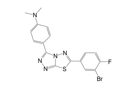 benzenamine, 4-[6-(3-bromo-4-fluorophenyl)[1,2,4]triazolo[3,4-b][1,3,4]thiadiazol-3-yl]-N,N-dimethyl-