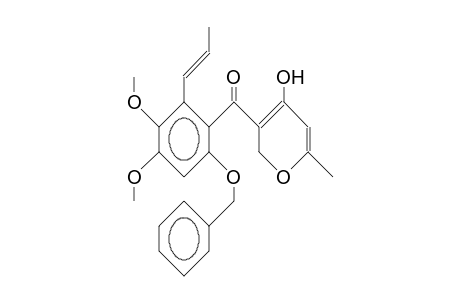 3-(6-Benzyloxy-3,4-dimethoxy-2-[1-propenyl]-benzoyl)-2,3-dihydro-6-methyl-4H-pyran-4-one