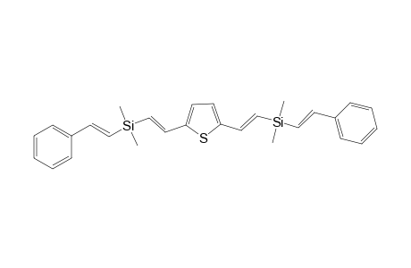 2,5-Bis-{.beta.-[dimethyl(.beta.-stryrl)silyl)vinyl]thiophene