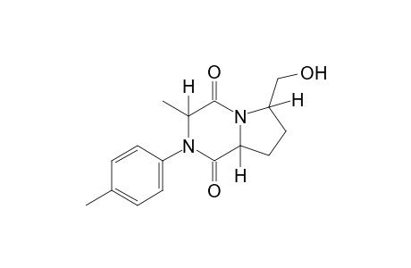 1,4-Dioxo-3-methyloctahydro-2-p-tolylpyrrolo[1,2-A]pyrazine-6-methanol