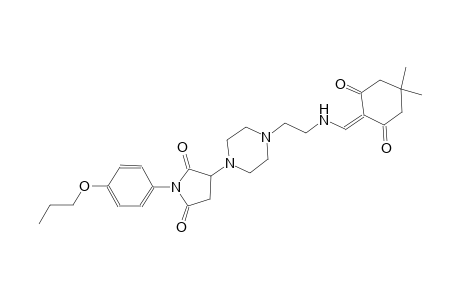 3-[4-(2-{[(4,4-dimethyl-2,6-dioxocyclohexylidene)methyl]amino}ethyl)-1-piperazinyl]-1-(4-propoxyphenyl)-2,5-pyrrolidinedione