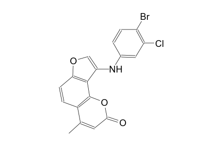 2H-furo[2,3-h][1]benzopyran-2-one, 9-[(4-bromo-3-chlorophenyl)amino]-4-methyl-