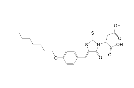 2-{(5Z)-5-[4-(octyloxy)benzylidene]-4-oxo-2-thioxo-1,3-thiazolidin-3-yl}succinic acid