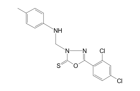 2-(2,4-dichlorophenyl)-4-[(p-toluidino)methyl]-delta2-1,3,4-oxadiazoline-5-thione