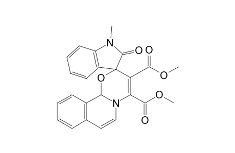 Dimethyl 1,2-dihydro-2-oxo-1-methyl-spiro[3H-indole-3,2'-[2H,11bH]-(1,3)-oxazino[2,3-a]isoquinoline]-3',4'-dicarboxylate