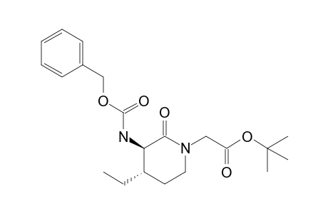 2-[(3R,4S)-3-(benzyloxycarbonylamino)-4-ethyl-2-keto-piperidino]acetic acid tert-butyl ester