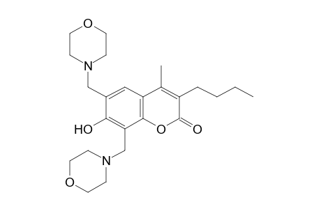 6,8-bis(morpholinomethyl)-3-butyl-7-hydroxy-4-methylcoumarin