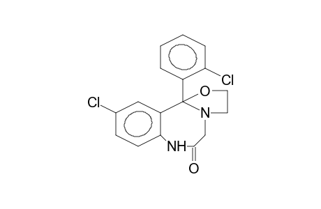 10-chloro-11b-(o-chlorophenyl)-2,3,5,11b-tetrahydrooxazolo[3,2-b][1,4]benzodiazepin-6(7H)-one