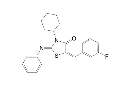 3-Cyclohexyl-5-(3-fluorobenzylidene)-2-(phenylimino)-1,3-thiazolidin-4-one