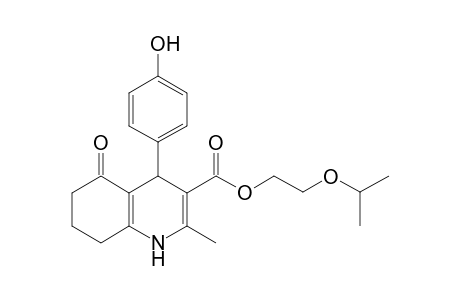 2-isopropoxyethyl 4-(4-hydroxyphenyl)-2-methyl-5-oxo-4,6,7,8-tetrahydro-1H-quinoline-3-carboxylate