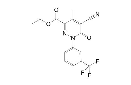 1,6-Dihydropyridazine-3-carboxylic acid, 5-cyano-4-methyl-6-oxo-1-(3-trifluoromethylphenyl)-, ethyl ester