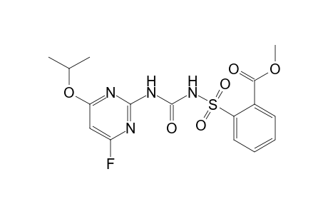 Benzoic acid, 2-[[[[[4-fluoro-6-(1-methylethoxy)-2-pyrimidinyl]amino]carbonyl]amino]sulfonyl]-, methyl ester