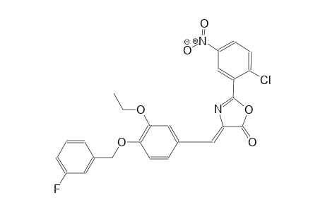 (4Z)-2-(2-chloro-5-nitrophenyl)-4-{3-ethoxy-4-[(3-fluorobenzyl)oxy]benzylidene}-1,3-oxazol-5(4H)-one