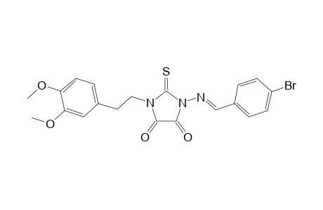 1-{[1-(4-Bromo-phenyl)-meth-(E)-ylidene]-amino}-3-[2-(3,4-dimethoxy-phenyl)-ethyl]-2-thioxo-imidazolidine-4,5-dione