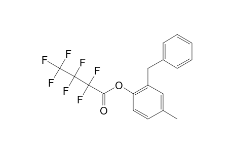 2-Benzyl-4-methylphenol, heptafluorobutyrate