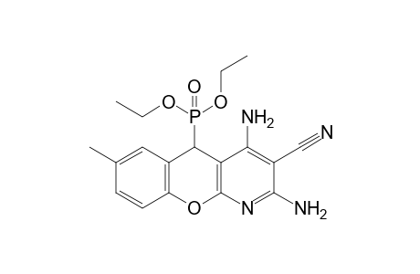 Diethyl (2,4-Diamino-3-cyano-7-methyl-5H-chromeno[2,3-b]-pyridin-5-yl)phosphonate