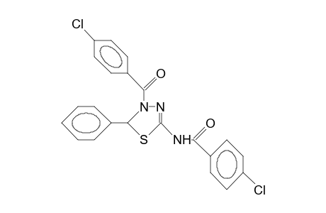 4-PARA-CHLOROBENZOYL-2-PARA-CHLOROBENZOYLAMINO-5-PHENYL-4,5-DIHYDRO-1,3,4-THIADIAZOLE