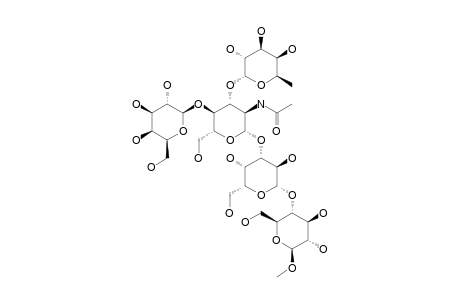 GAL_(BETA-1-4)_{FUC_(ALPHA-1-3}-GLCNAC_(BETA-1-3)-GAL_(BETA-1-4)-GLC_BETA-OME